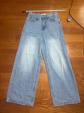 Men’s 27x29  Bareline Baggy Wide Leg Jeans Light Wash